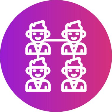 Bir grup insanın vektör çizimi