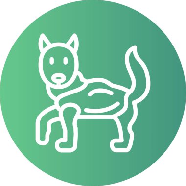 hayvan köpek simgesi vektör illüstrasyonu