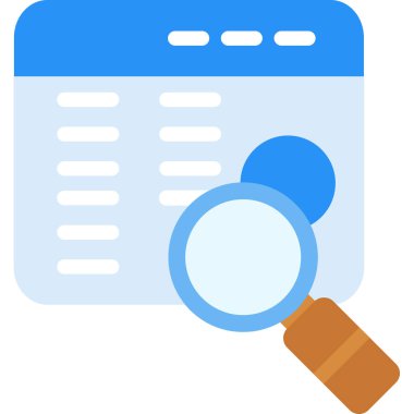 Büyüteç. Web simgesi basit illüstrasyon