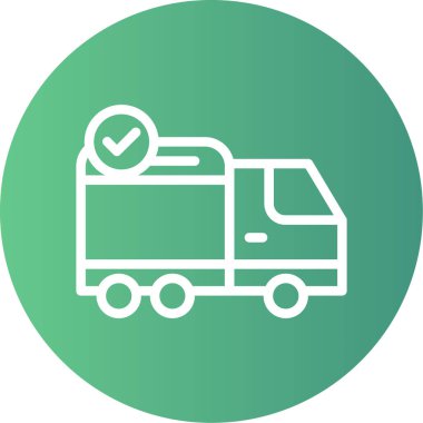 Kişisel ve ticari kullanım için vektör kamyonu simgesi.