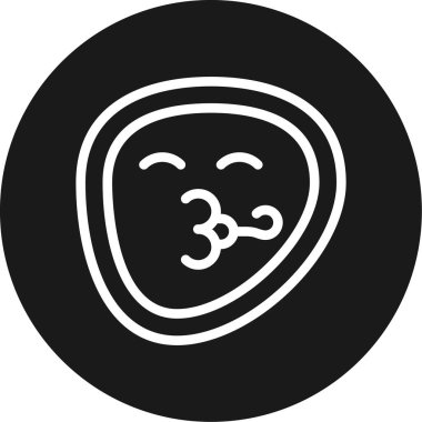 Moda görünüm tarzında vektör emoji simgesi.