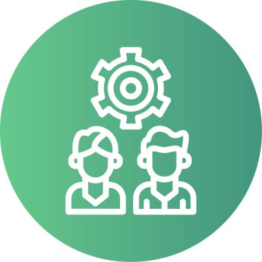 dişli vektör çizgisi simgesi