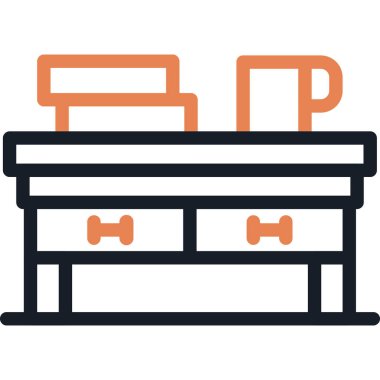 mobilya renkli vektör simgesi.