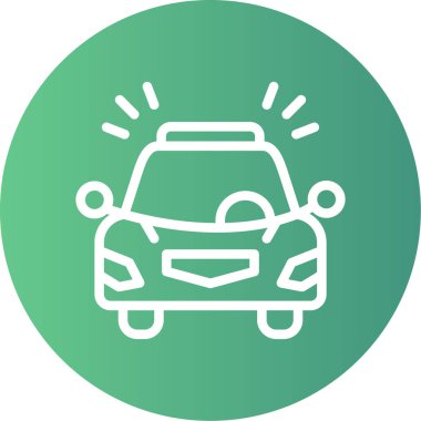 Benzersiz Otomobil Vektör Satırı Simgesi