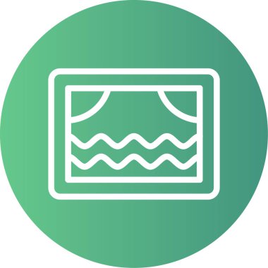 Yüzme havuzunun vektör çizimi modern simge