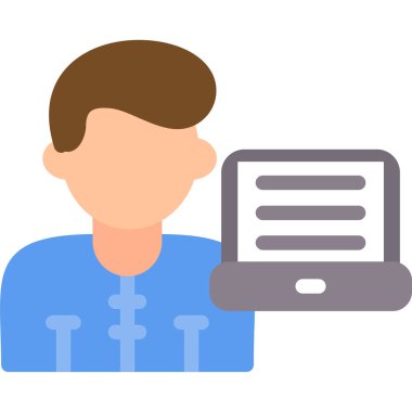 Adamım. Web simgesi basit illüstrasyon