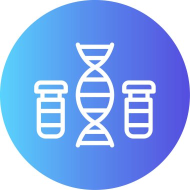 DNA vektör simgesi modern çizgi çizimi