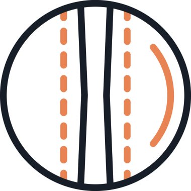 Ragbi topu ikonu. Web tasarımı için beysbol topu vektör simgesinin basit bir gösterimi