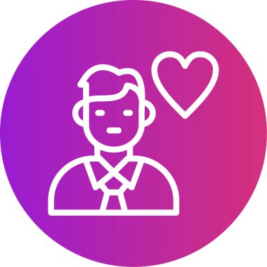 Bir aşk simgesinin vektör illüstrasyonu