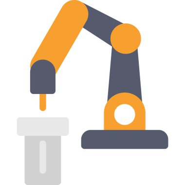 Robot robot kol simgesi, vektör illüstrasyonu