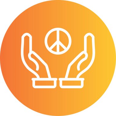 barış işareti vektör çizim