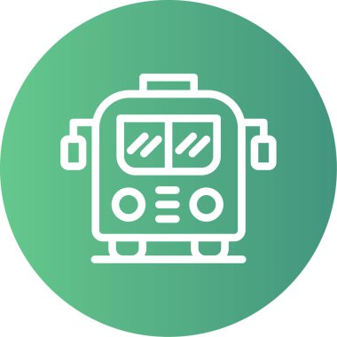 Bir tren simgesinin vektör illüstrasyonu