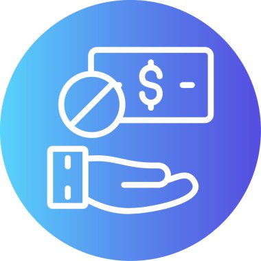 Para simgesinin vektör illüstrasyonu