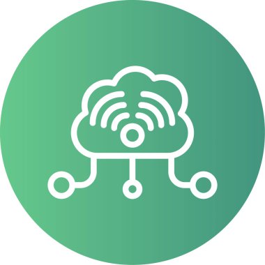 Bulut hesaplama simgesi. vektör illüstrasyonu