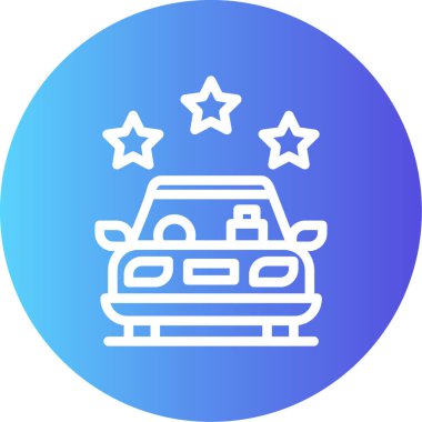 Modern b 'nin vektör illüstrasyonu araba simgesinden yoksun