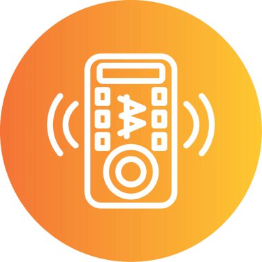 Kredi kartı olan bir cep telefonunun vektör simgesi