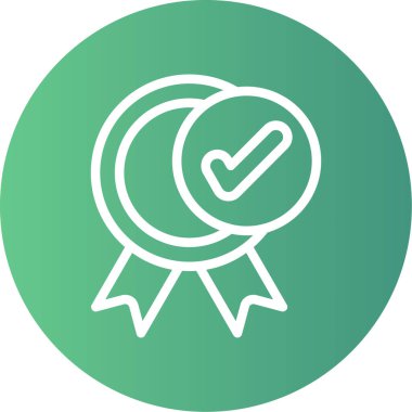 Rozet rozet simgesi doldurulmuş taslak biçimi