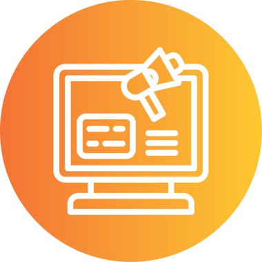 Dizüstü bilgisayar simgesi vektör çizimi