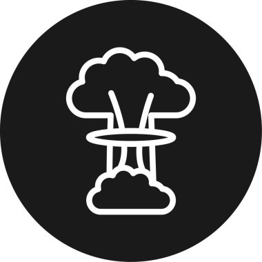 Nükleer santral simgesinin vektör çizimi