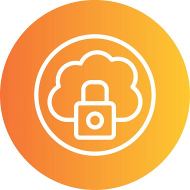 Bulut simgesinin vektör illüstrasyonu