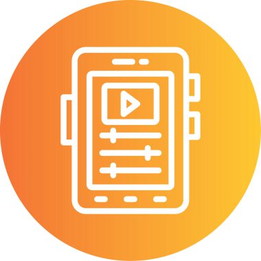 vektör lcd simgesi illüstrasyonu