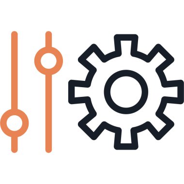 Vites ayarları vektör sembol tasarımı