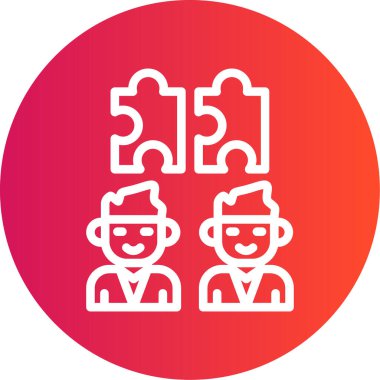 Çemberdeki bir grup insanın vektör çizimi.