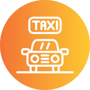 Taksiyle. Web simgesi basit illüstrasyon