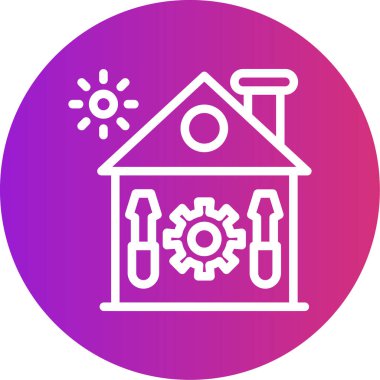 Bir ev simgesinin vektör illüstrasyonu