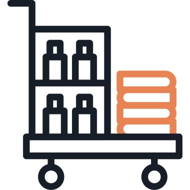 El arabası. Web simgesi basit illüstrasyon