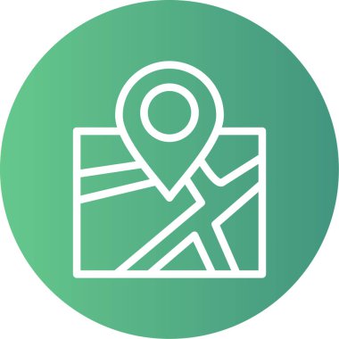 Vektör konumu simge illüstrasyonu