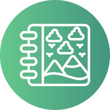 Bir ağaç simgesinin vektör illüstrasyonu