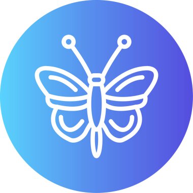 Kelebek. Web simgesi basit illüstrasyon