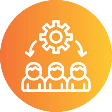 Takım çalışması modern simgesinin vektör çizimi