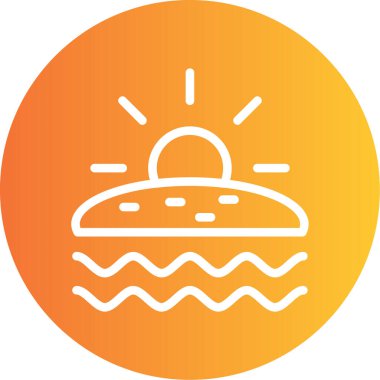 Güneş simgesinin vektör illüstrasyonu