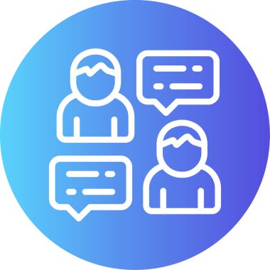 Konuş. Web simgesi basit illüstrasyon