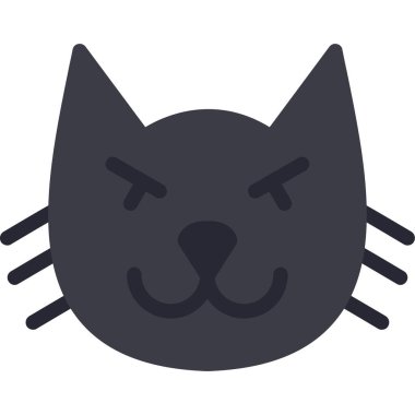 kedi kafası simgesi ile doldurulmuş dış hat biçimi