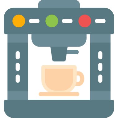 düz biçimli makine kahve makinesi simgesi