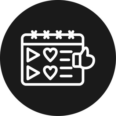 Aşk simgesinin vektör illüstrasyonu