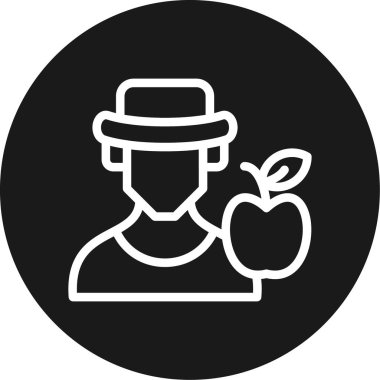 Sakallı ve şapkalı bir adamın vektör çizimi