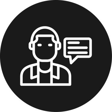 Müşteri hizmetleri ikonu. Müşteri servis simgeleri vektörünün basit illüstrasyonu