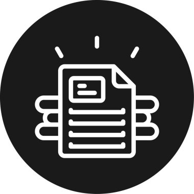 Belge simgesinin vektör illüstrasyonu