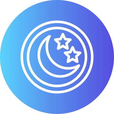 Ay. Web simgesi basit illüstrasyon