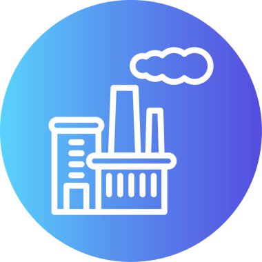 Fabrika simgesi vektör illüstrasyonu