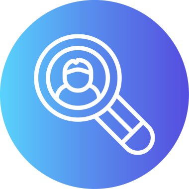 Büyüteç simgesinin vektör illüstrasyonu