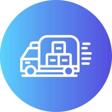 Teslimat kamyonu simgesinin vektör çizimi