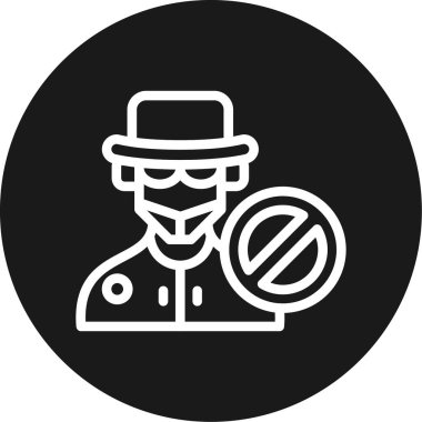 Şapkalı ve maskeli bir adamın vektör çizimi