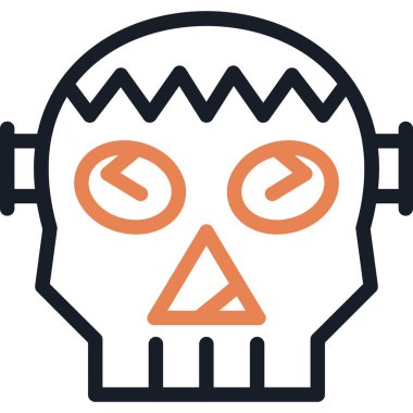 Kafatası. Web simgesi basit illüstrasyon