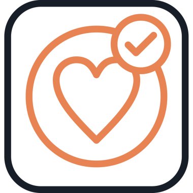 Kalp ikonu vektör illüstrasyonu