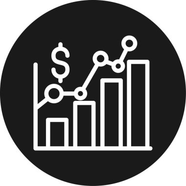 İş grafiği ve grafik simgesinin vektör illüstrasyonu